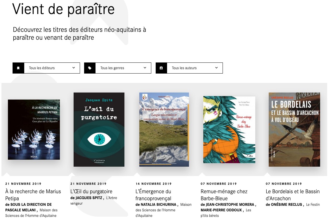 éditeurs nouvelle aquitaine