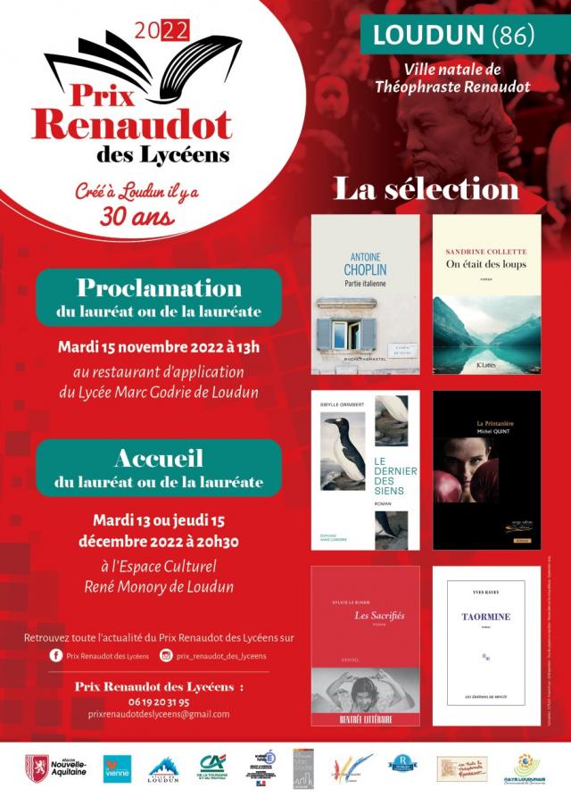 La sélection du prix Renaudot des lycéens révélée | ALCA Nouvelle-Aquitaine